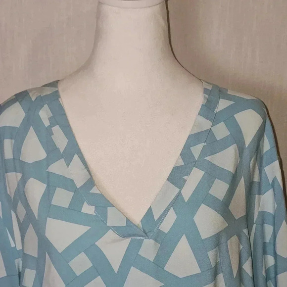 N Natori Soho Geo Blue Night Dress SZ L - Picture 3 of 12